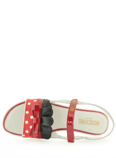 SANDAŁY MOSCHINO 25479 BIANCO ROSSO BIANCO NERO