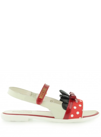 SANDAŁY MOSCHINO 25479 BIANCO ROSSO BIANCO NERO