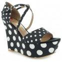 SANDAŁY LOVE MOSCHINO SANDALO POIS NERO BIANCO
