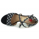 SANDAŁY LOVE MOSCHINO SANDALO POIS NERO BIANCO