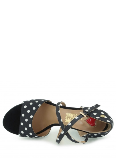 SANDAŁY LOVE MOSCHINO SANDALO POIS NERO BIANCO