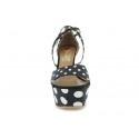SANDAŁY LOVE MOSCHINO SANDALO POIS NERO BIANCO