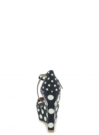 SANDAŁY LOVE MOSCHINO SANDALO POIS NERO BIANCO