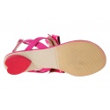 Sandals LOVE MOSCHINO SANDALO FUCHSIA BIANCO | EN