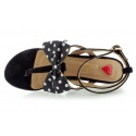 Sandals LOVE MOSCHINO SANDALO NERO BIANCO | EN