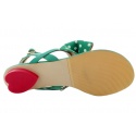 Sandals LOVE MOSCHINO SANDALO VERDE BIANCO | EN