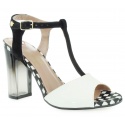 SANDAŁY LOVE MOSCHINO JA16579C0ZJO210A NEGRO BIANCO
