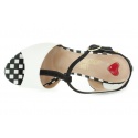 SANDAŁY LOVE MOSCHINO JA16579C0ZJO210A NEGRO BIANCO