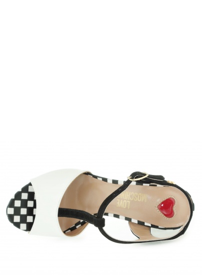 SANDAŁY LOVE MOSCHINO JA16579C0ZJO210A NEGRO BIANCO