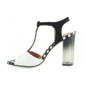 SANDAŁY LOVE MOSCHINO JA16579C0ZJO210A NEGRO BIANCO