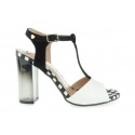 SANDAŁY LOVE MOSCHINO JA16579C0ZJO210A NEGRO BIANCO
