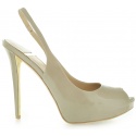 SZPILKI MARCIANO GUESS SATO SLING BACK PATENT BEIGE