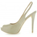 SZPILKI MARCIANO GUESS SATO SLING BACK PATENT BEIGE