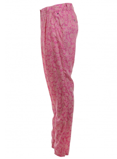 Spodnie TOMMY HILFIGER Pama Flower Pant Shocking Pink