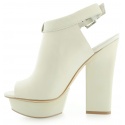 BOTKI GUESS JUNITA SPUNTATO OPEN TOE LEATHER