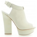 BOTKI GUESS JUNITA SPUNTATO OPEN TOE LEATHER