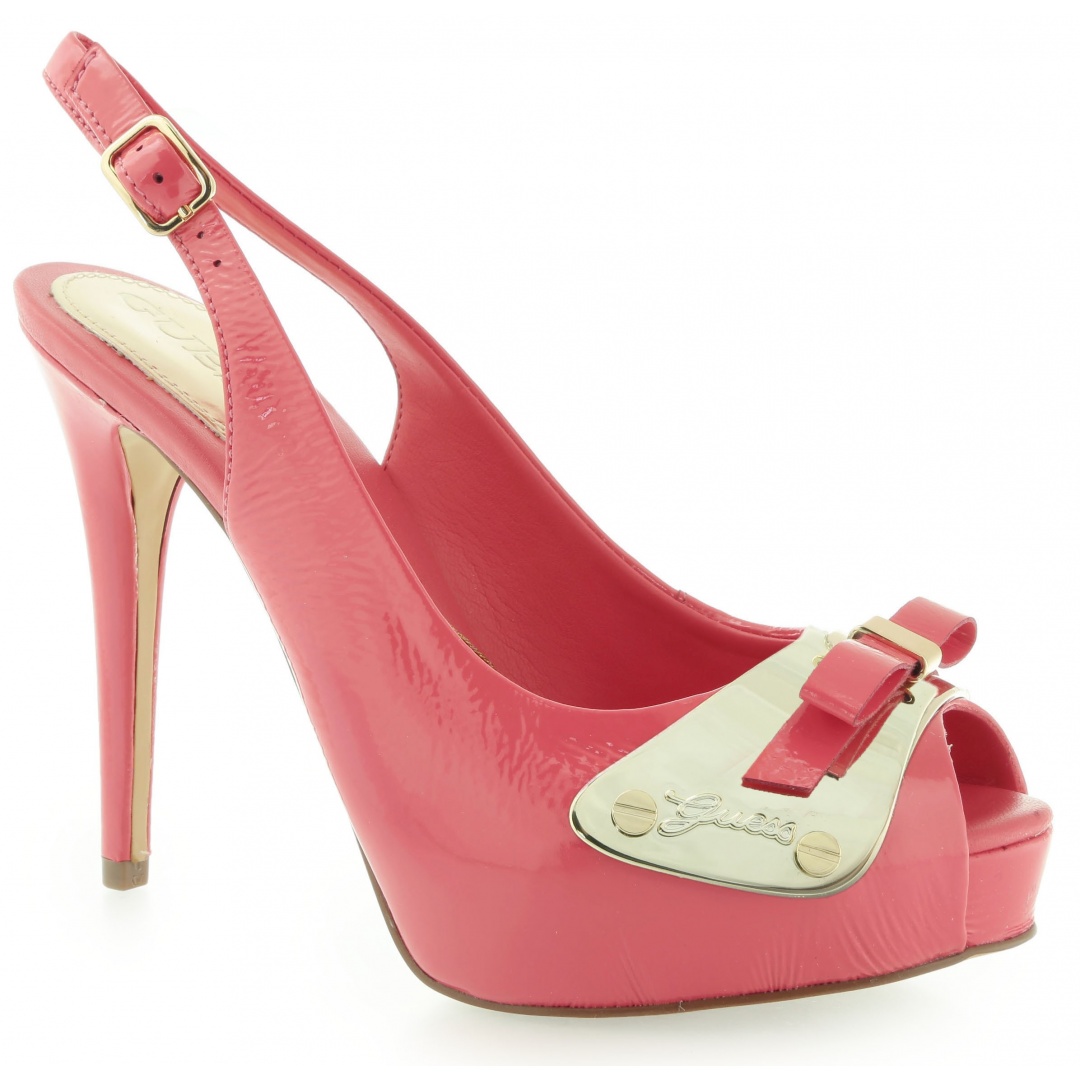 CZÓŁENKA GUESS PITANE SPUNTATO OPEN TOE PATENT