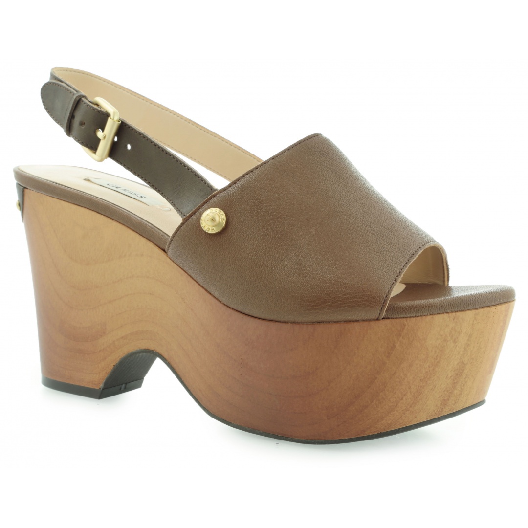 SANDAŁY GUESS TRICIE ZEPPA WEDGE LEATHER