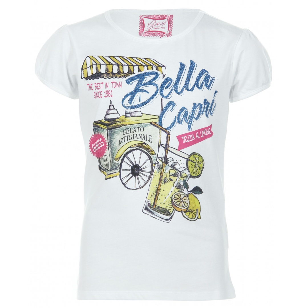 BLUZKA GUESS SHORT SLEEVE T-SHIRT OPTIC WHITE