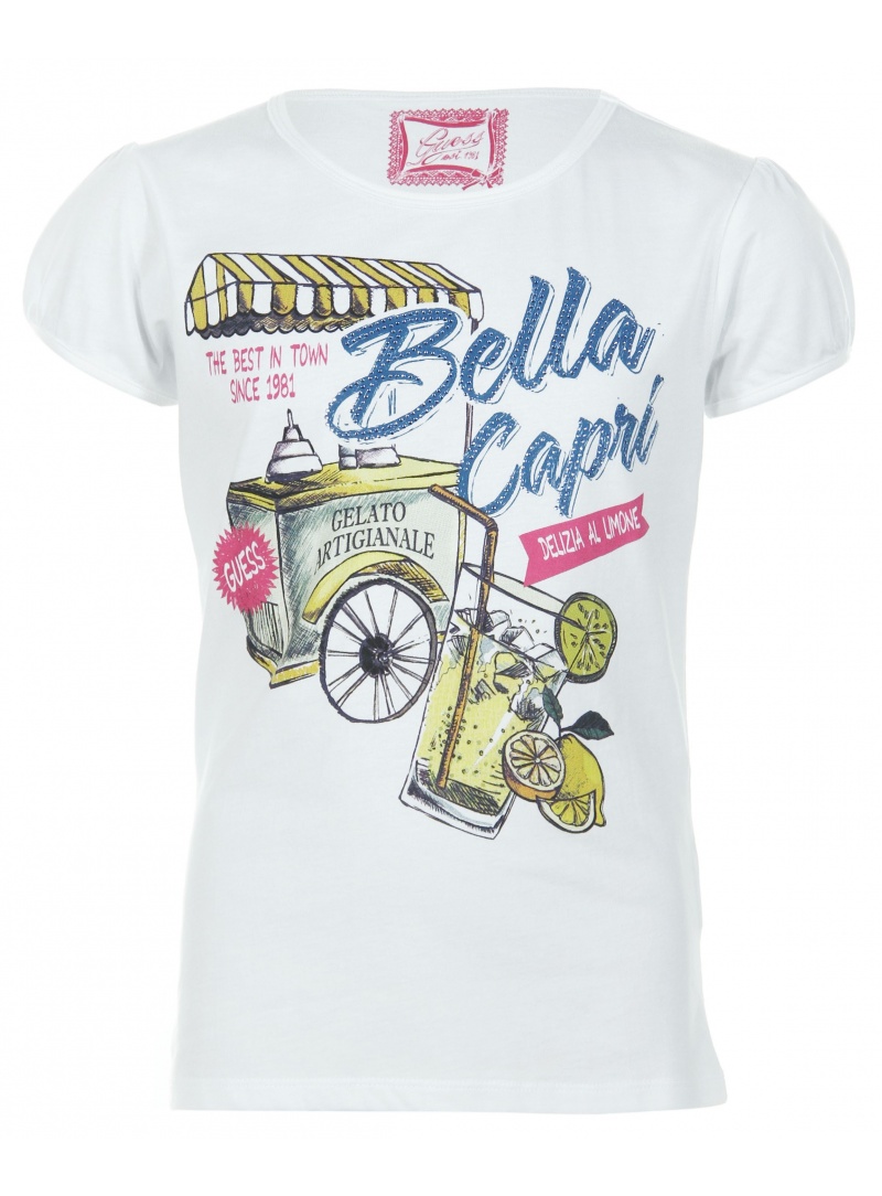 BLUZKA GUESS SHORT SLEEVE T-SHIRT OPTIC WHITE