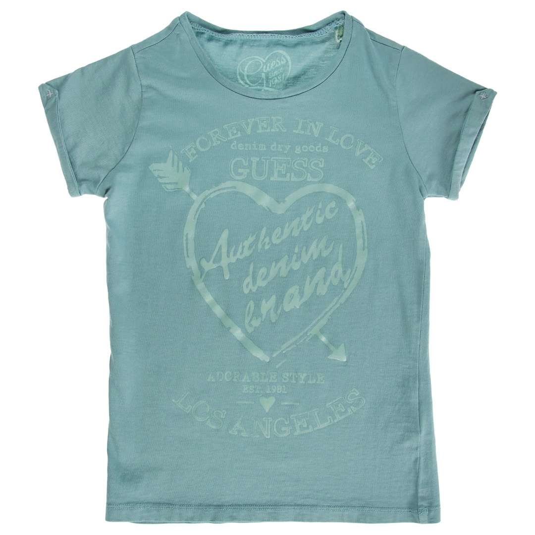BLUZKA GUESS SHORT SLEEVE T-SHIRT AQUA MARINE
