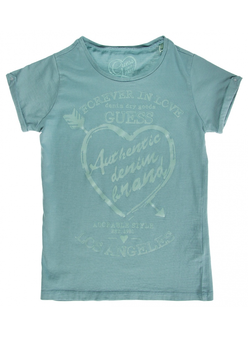 BLUZKA GUESS SHORT SLEEVE T-SHIRT AQUA MARINE