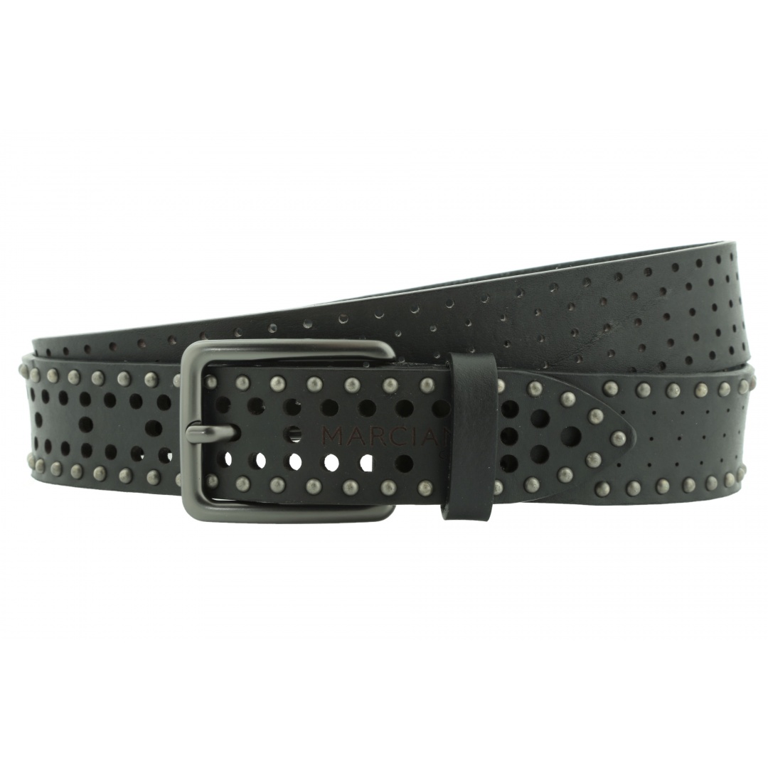 PASEK MARCIANO GUESS MEN LEATHER BELT BLACK
