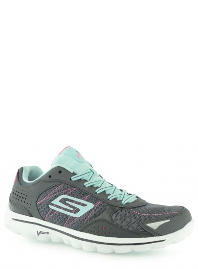 BUTY SPORTOWE SKECHERS WOMEN'S GO WALK 2 FLASH CHARCOAL BLUE