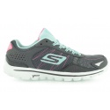 BUTY SPORTOWE SKECHERS WOMEN'S GO WALK 2 FLASH CHARCOAL BLUE