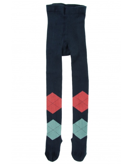 Rajstopy TOMMY HILFIGER Kids Blowup Argyle Tights 563 Midnight Blue (1-Pak)