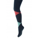 Rajstopy TOMMY HILFIGER Kids Blowup Argyle Tights 563 Midnight Blue (1-Pak)