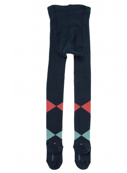 Rajstopy TOMMY HILFIGER Kids Blowup Argyle Tights 563 Midnight Blue (1-Pak)