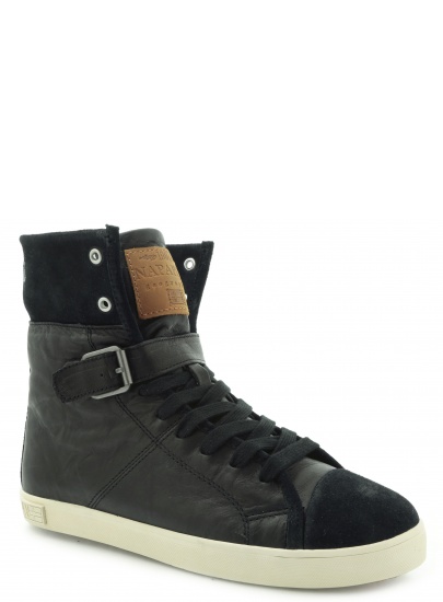 TRAMPKI NAPAPIJRI JADA LEATHER SILK SUEDE BLACK