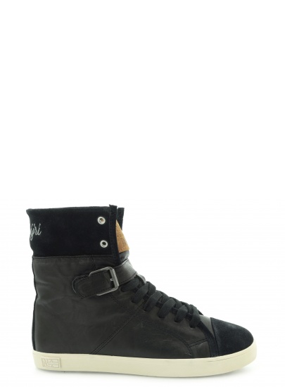 TRAMPKI NAPAPIJRI JADA LEATHER SILK SUEDE BLACK