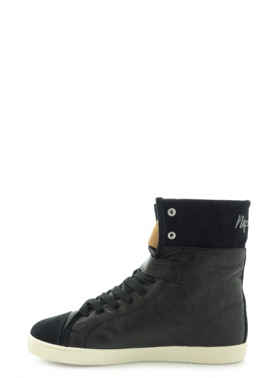TRAMPKI NAPAPIJRI JADA LEATHER SILK SUEDE BLACK