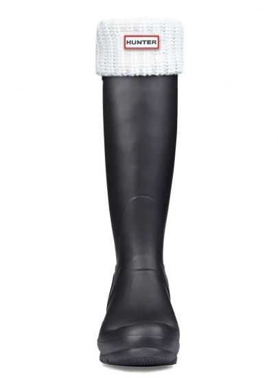SKARPETY DO KALOSZY HUNTER HALF CARDIGAN BOOT SOCK WHITE