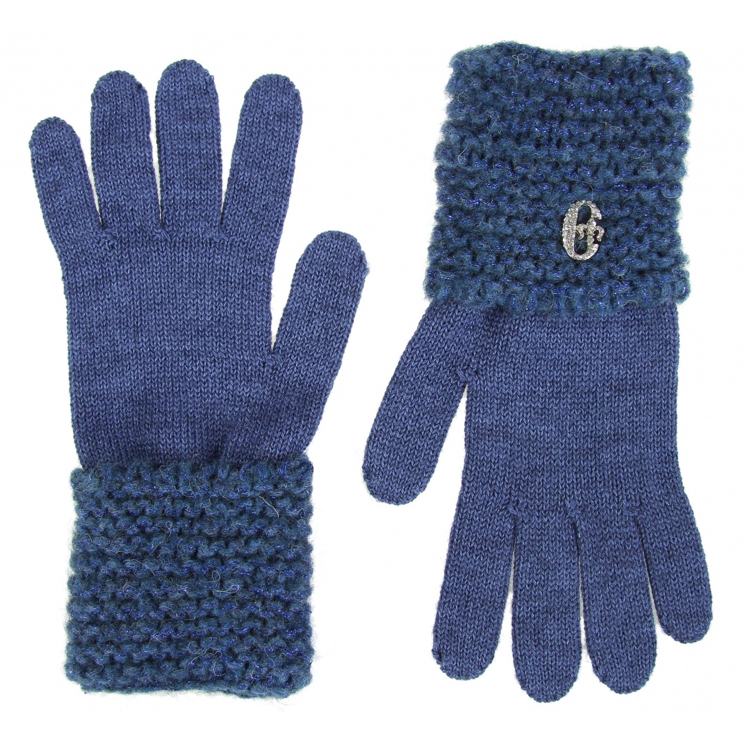 RĘKAWICZKI CONTE OF FLORENCE KNITTED GLOVES BLUE