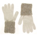 RĘKAWICZKI CONTE OF FLORENCE KNITTED GLOVES LIGHT BROWN