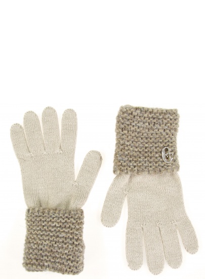 RĘKAWICZKI CONTE OF FLORENCE KNITTED GLOVES LIGHT BROWN