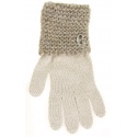 RĘKAWICZKI CONTE OF FLORENCE KNITTED GLOVES LIGHT BROWN