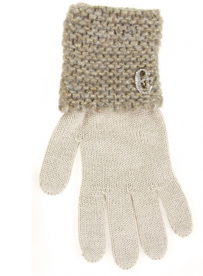 RĘKAWICZKI CONTE OF FLORENCE KNITTED GLOVES LIGHT BROWN