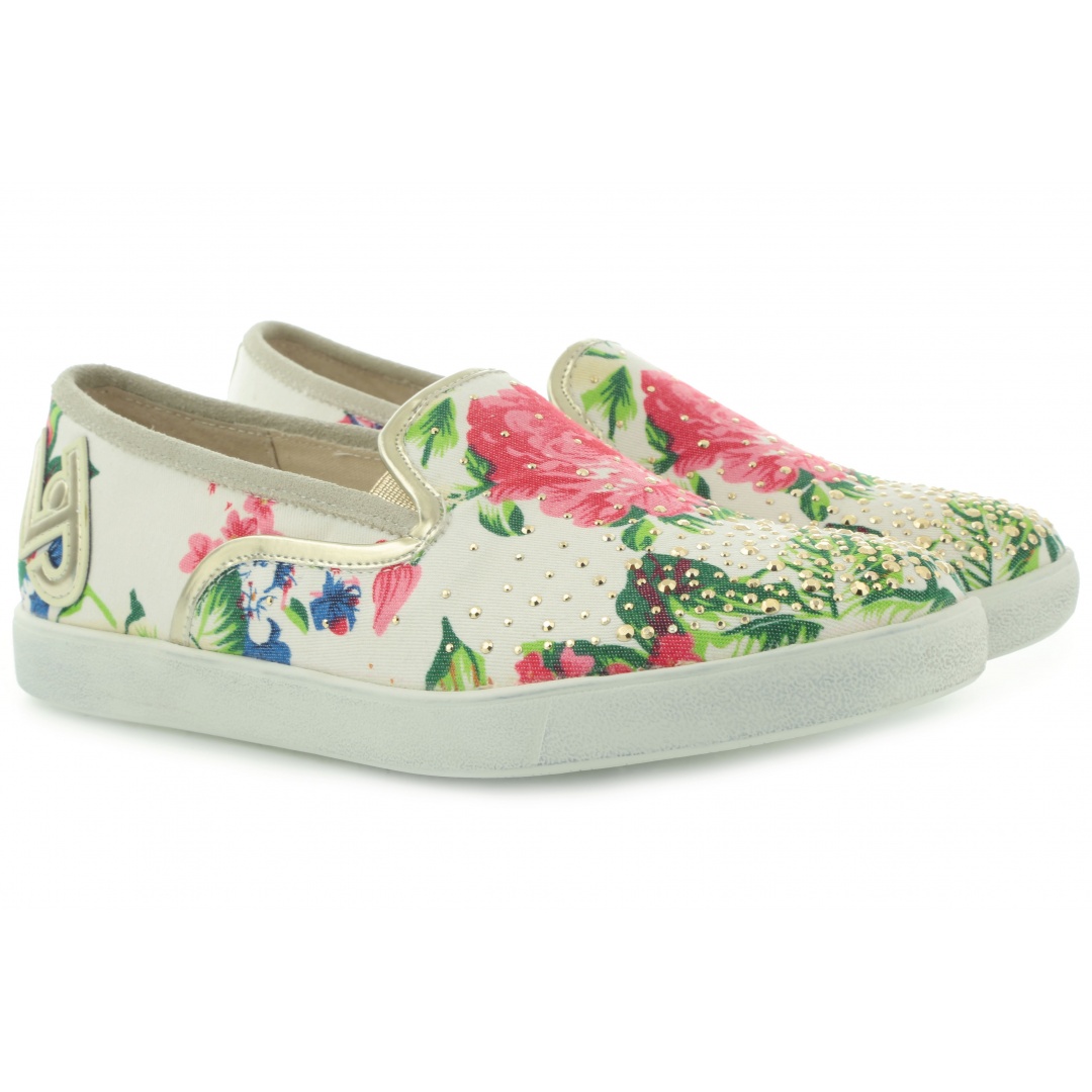 PÓŁBUTY LIU JO SLIP-ON JACKIE WHITE COTTON