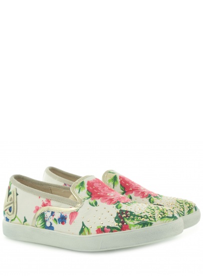 PÓŁBUTY LIU JO SLIP-ON JACKIE WHITE COTTON