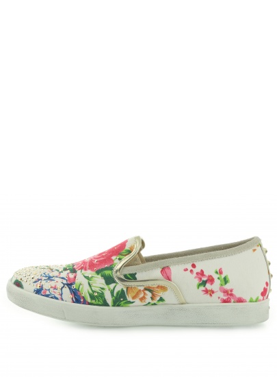 PÓŁBUTY LIU JO SLIP-ON JACKIE WHITE COTTON