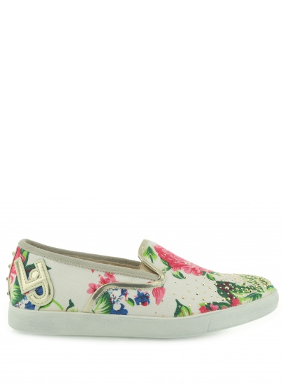 PÓŁBUTY LIU JO SLIP-ON JACKIE WHITE COTTON