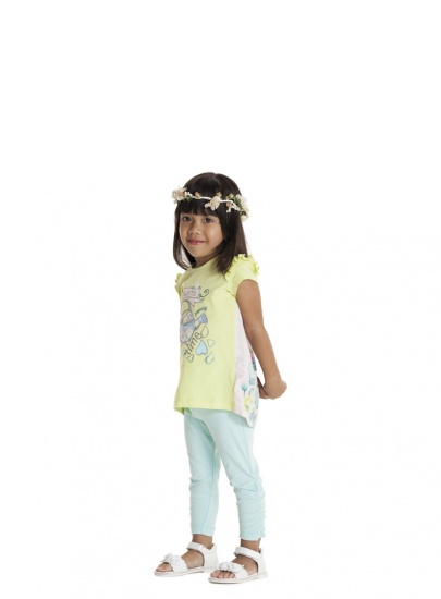 KOMPLET TUNIKA I LEGGINSY PRIMIGI COMPLETO T-SHIRT CON LEGGINGS LIMELIGHT