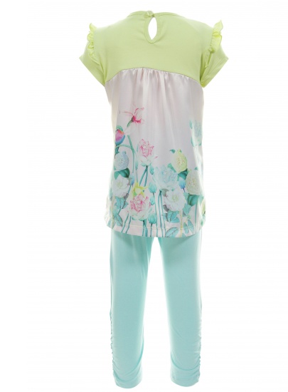 KOMPLET TUNIKA I LEGGINSY PRIMIGI COMPLETO T-SHIRT CON LEGGINGS LIMELIGHT