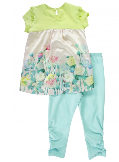 KOMPLET TUNIKA I LEGGINSY PRIMIGI COMPLETO T-SHIRT CON LEGGINGS LIMELIGHT