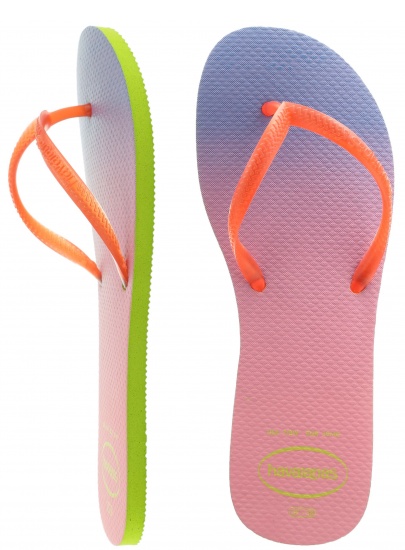 JAPONKI HAVAIANAS FLAT SUNSET LIME GREEN STRAWBERRY