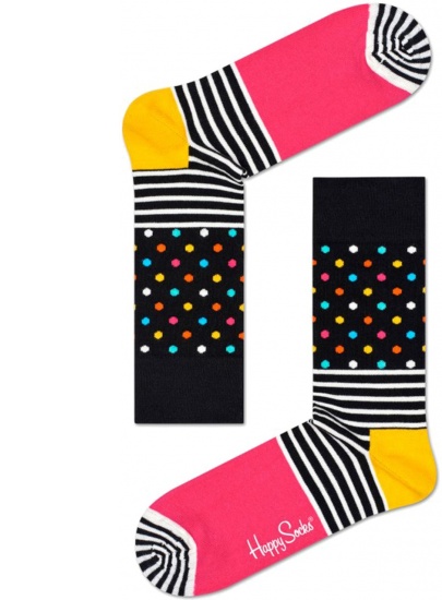 SKARPETY HAPPY SOCKS STRIPES & DOTS SDO01-9000